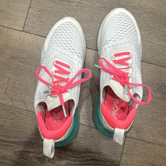 Nike WMNS Air Max 270 Pure Platinum White Pink Blast - Picture 4 of 7